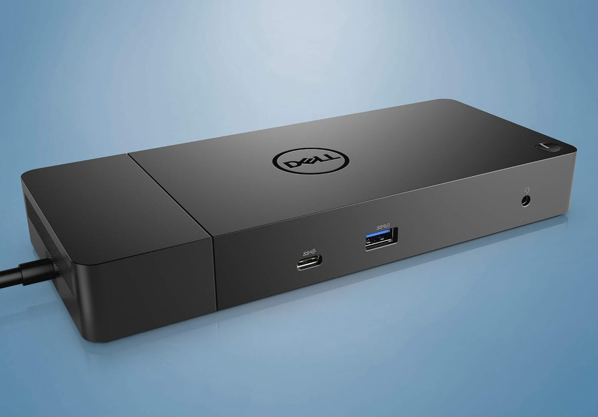 Dell WD19 180W dual DisplayPort view highlights dual-monitor expansion.