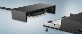 Dell WD19 dock front view showing compact footprint