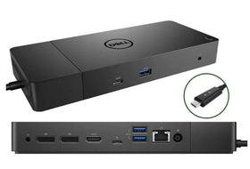 Dell WD19S dock side ports emphasize USB-C and USB-A access for peripherals.