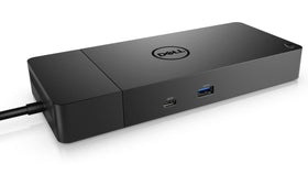 Dell WD19S port panel close-up highlights USB-C, HDMI, and DisplayPort options for flexible connections