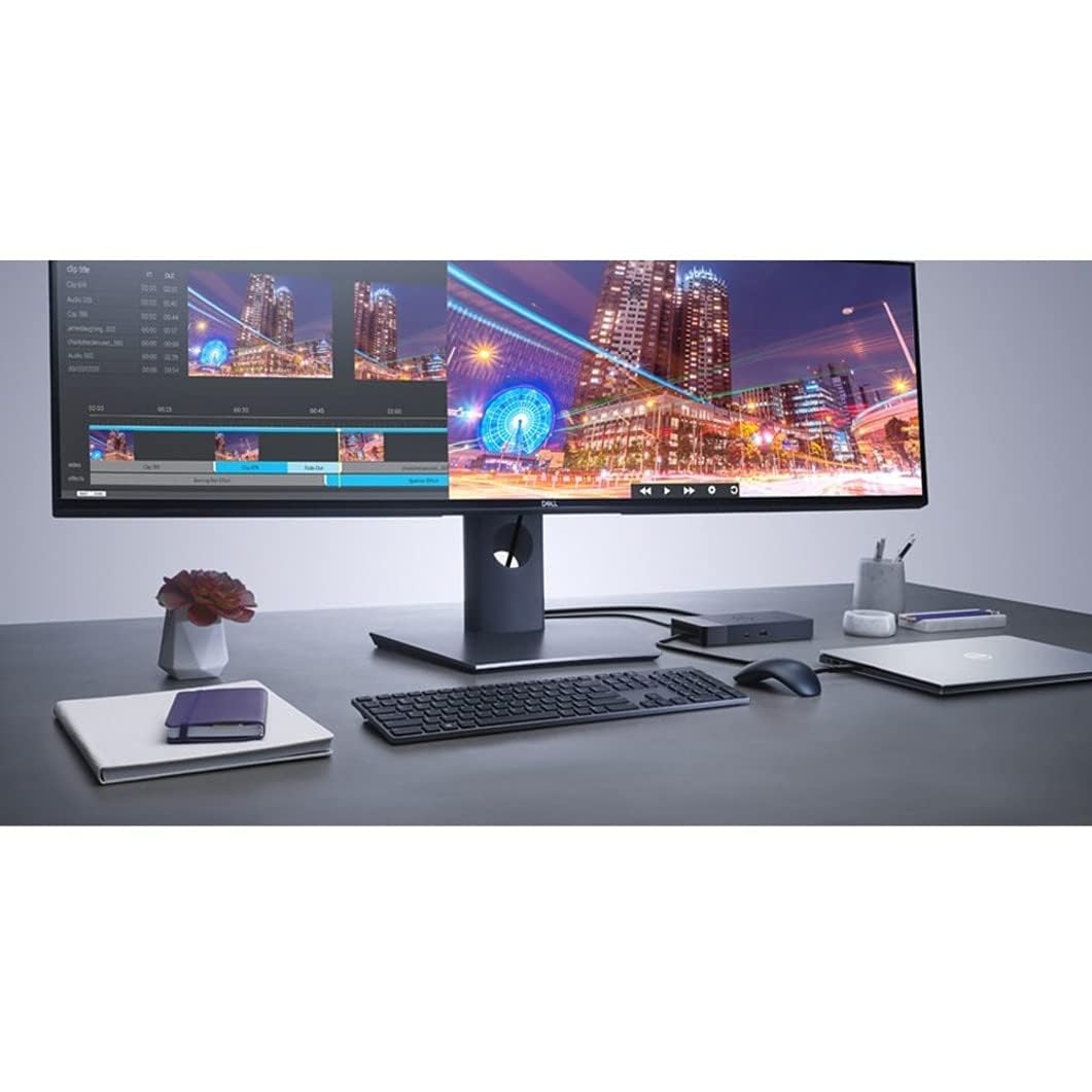 Dell WD19TBS in-office desk scene shows organized workspace