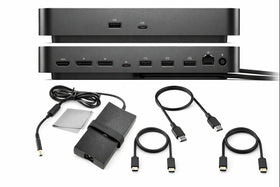 Dell WD25 bundle dock front view showing all ports for easy setup