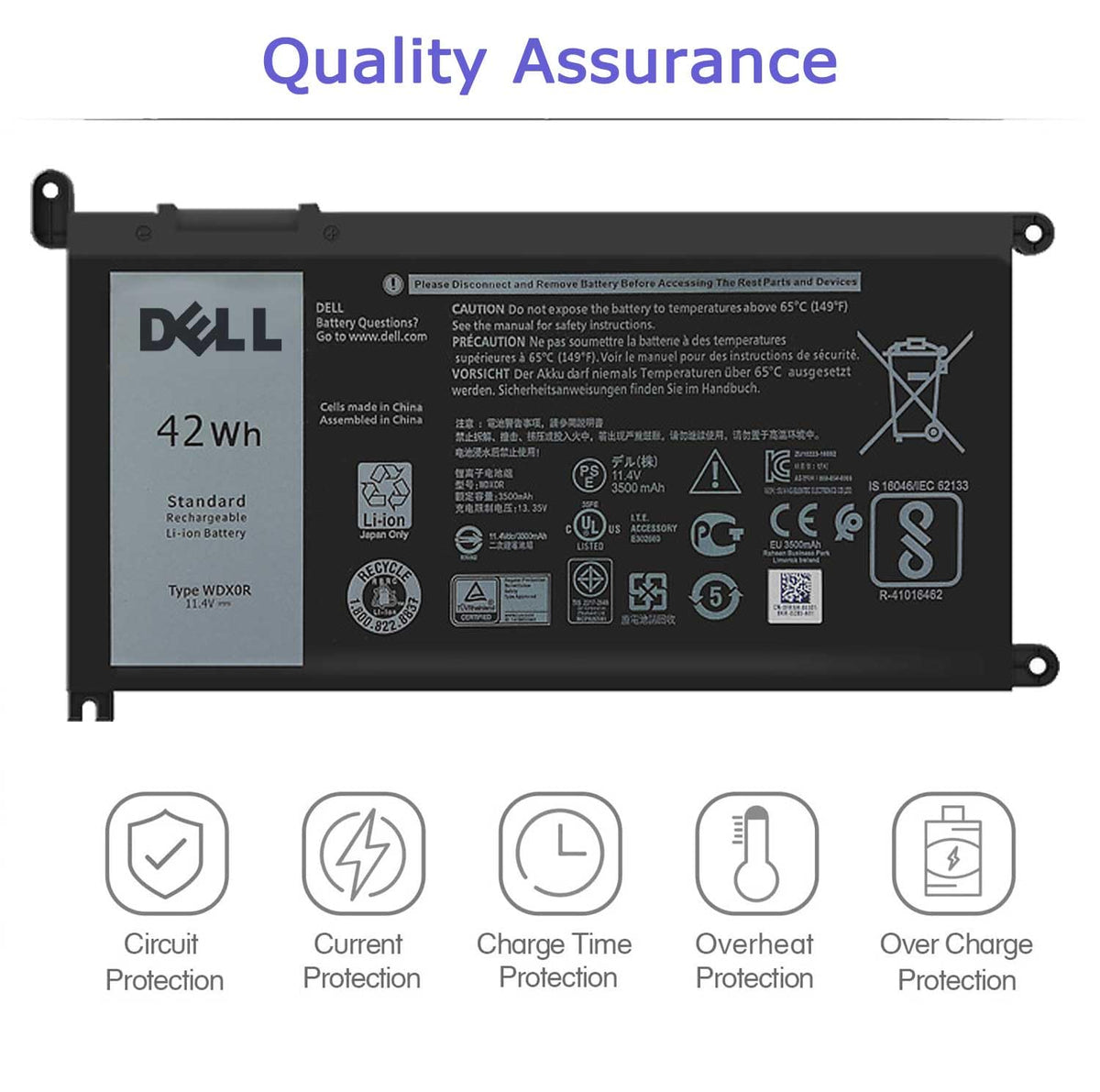 DELL WDX0R product label visible with specs for fast compatibility check