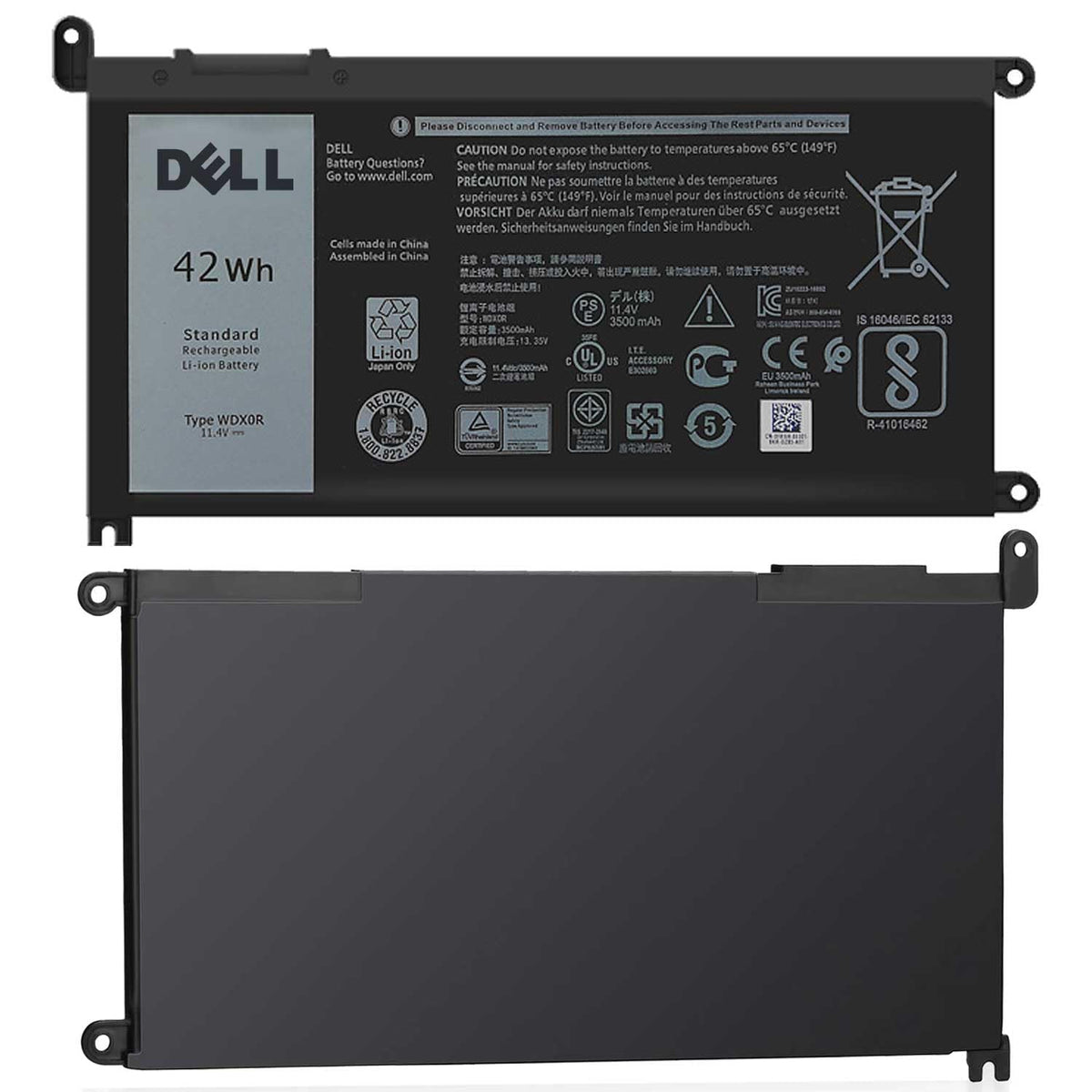 DELL WDX0R alongside ruler showing compact size for confident fit verification
