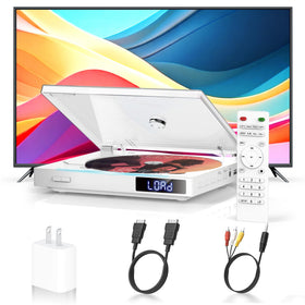 Delleson HDMI mini DVD player shows compact design for mobile entertainment on the go.