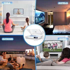 Delleson compact player fits bags and RV storage for travel movie nights.