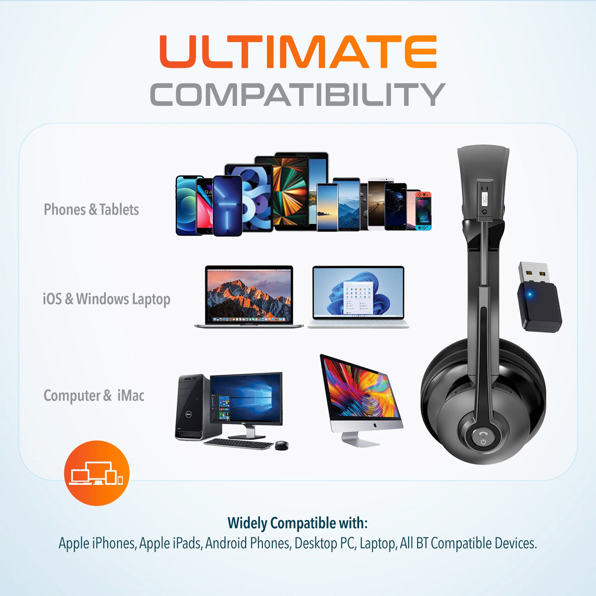 Delton 35X USB dongle and Bluetooth connectivity for seamless switching