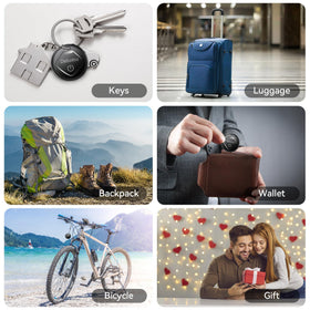 Delumu tracker clipped to luggage for travel tracking peace