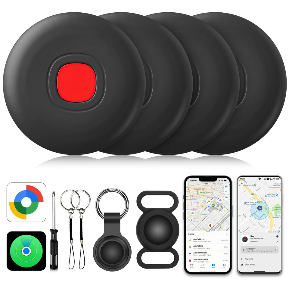 Delumu air tracker tag on keys for quick locating and peace of mind