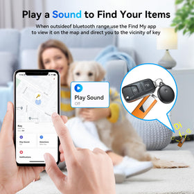 Delumu Smart Tags 4 Pack showing loud sound alert to locate items quickly