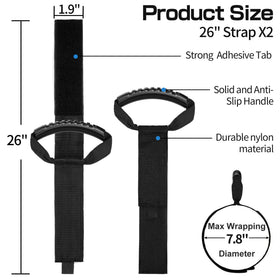 Deluwire close-up of integrated handle and hook-and-loop fastening for easy carrying