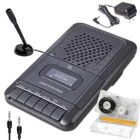 Deluxe Products CASR101 front view showing speaker and handle, ideal for portable playback