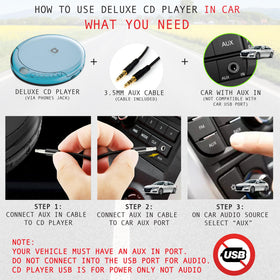 Deluxe Products LCD display shows current track for easy navigation.