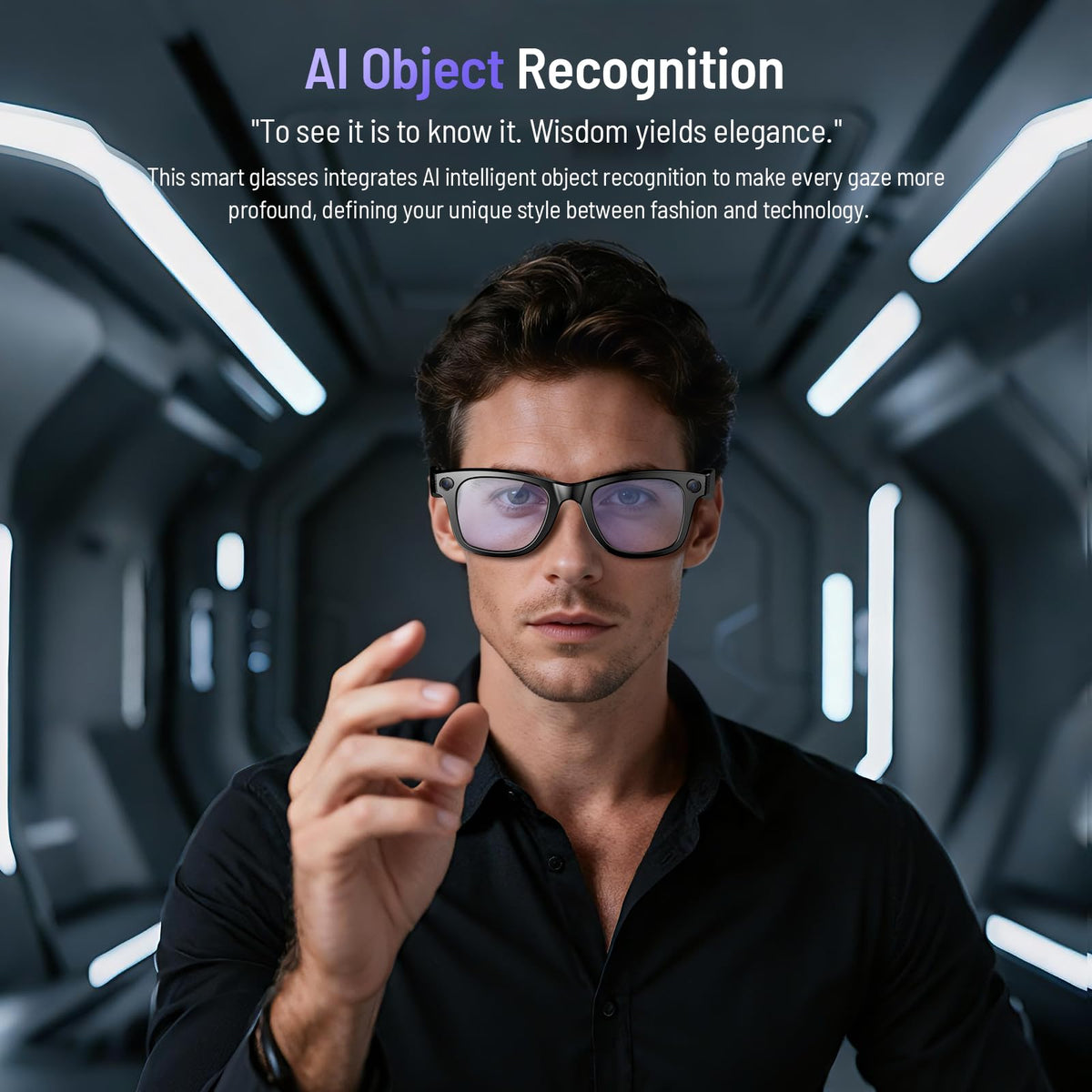 Demabon AI Smart Glasses are IP67 waterproof for rain and sweat resistance.