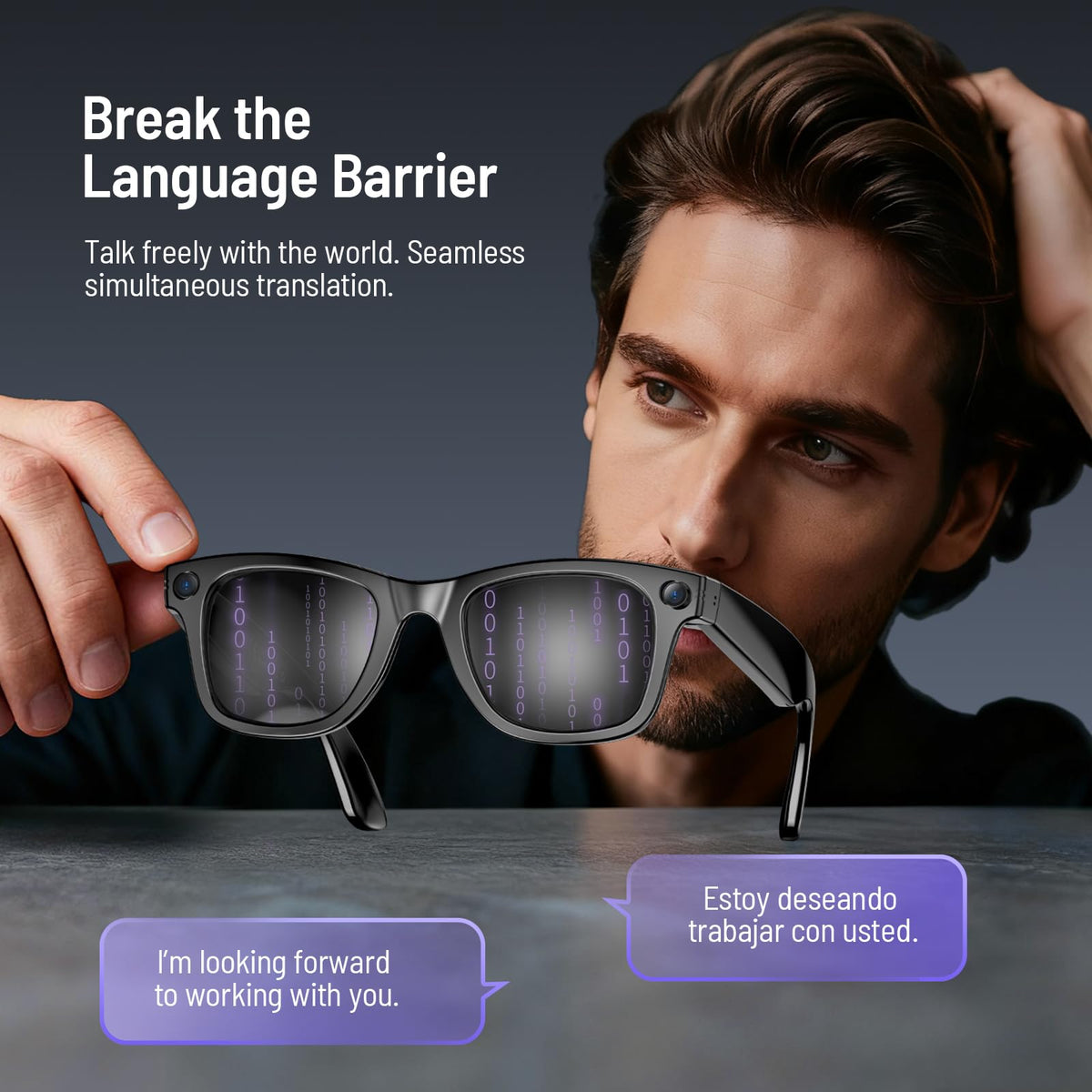 Demabon Upgraded AI Glasses AI object recognition identifies landmarks and items.