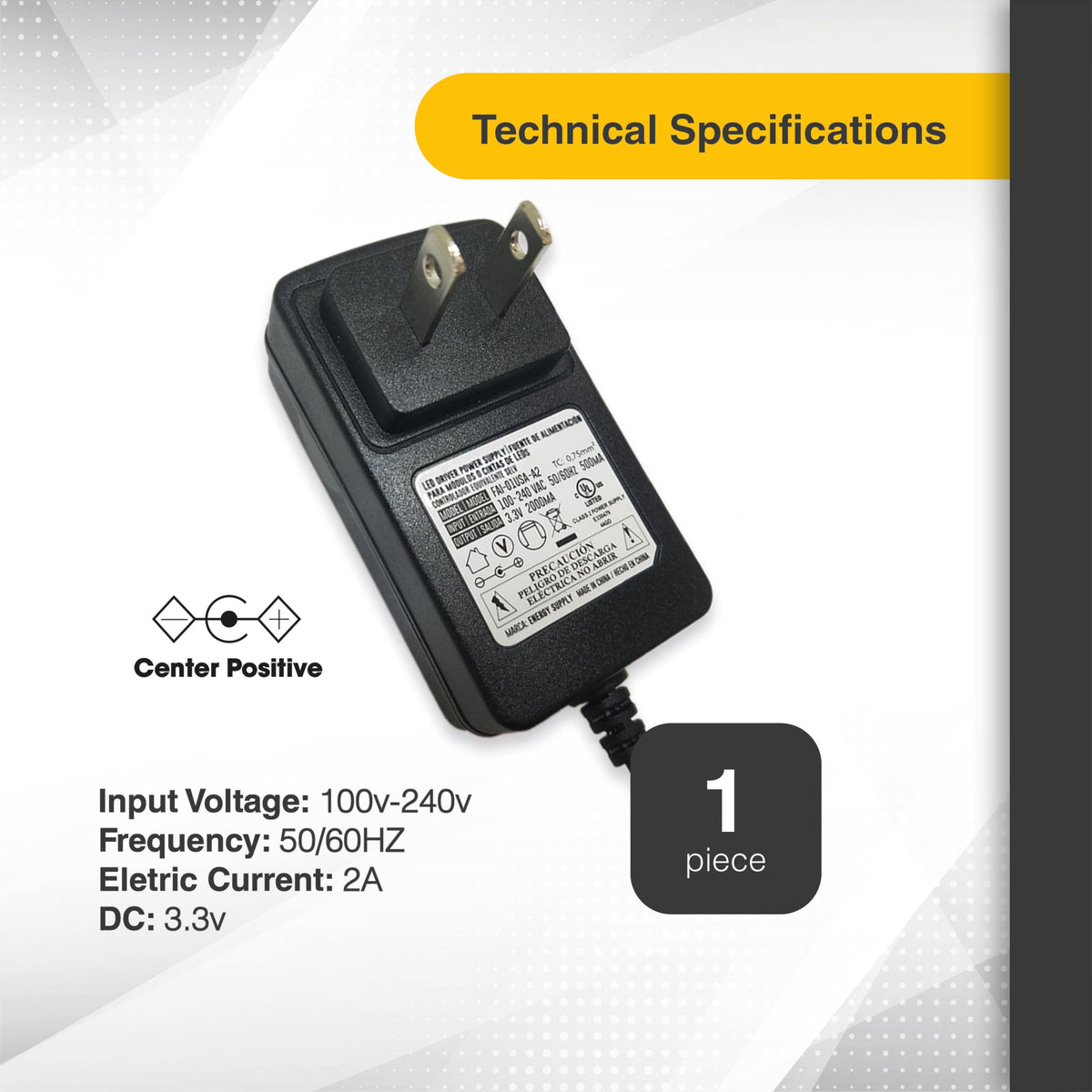 DEMASLED 5-5mm outer barrel description on the power supply