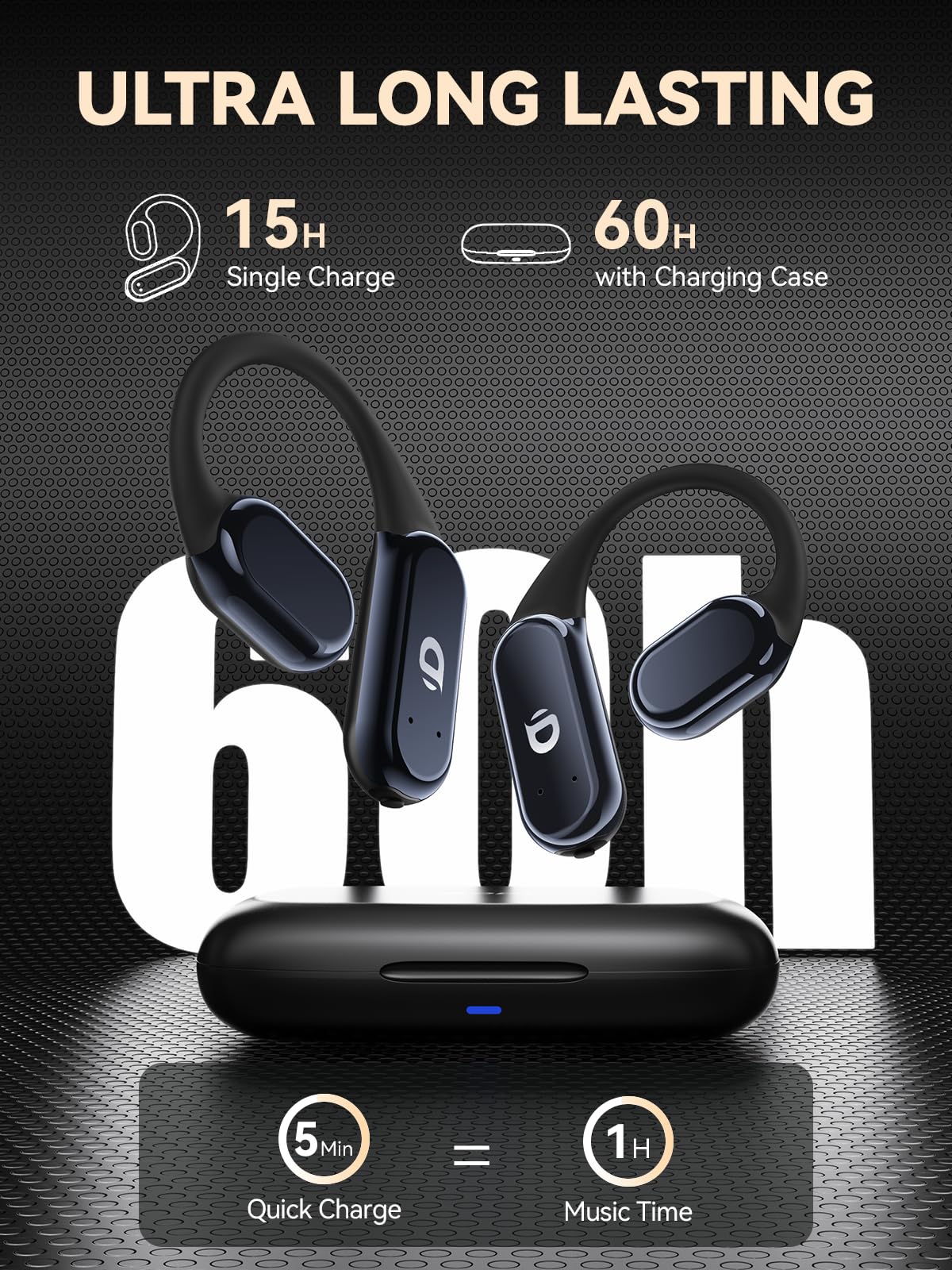 DEMICEA Bluetooth 5.3 with AAC/SBC delivers stable, high-quality audio.