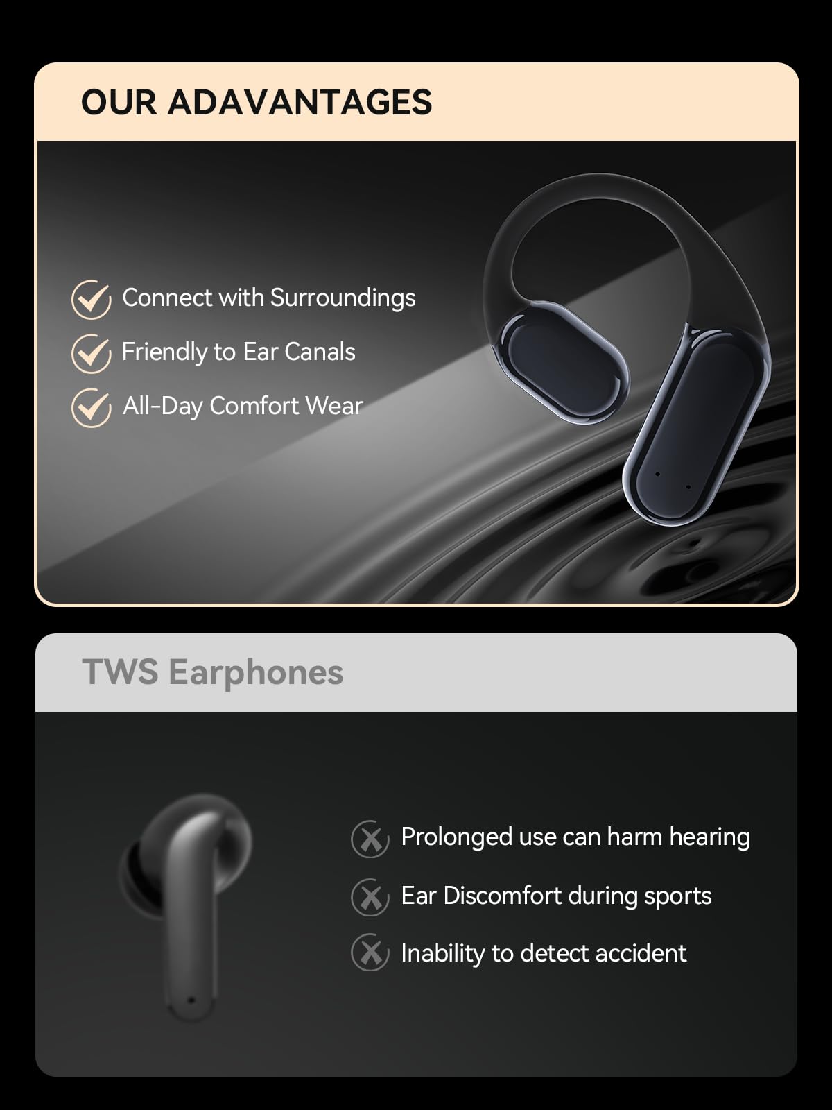 DEMICEA charging case showing 60-hour playtime on the go