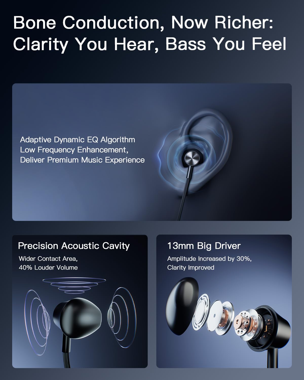 DEMICEA bone conduction sound delivers clear audio with privacy in public spaces.