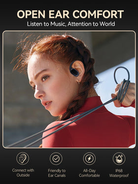 DEMICEA OWS earhooks provide a secure fit for cycling and yoga sessions.