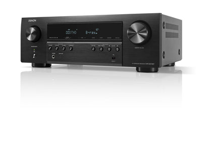 Denon AVR-S570BT front panel with clear controls for quick setup.