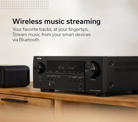 Denon AVR-S570BT HD setup assistant guiding TV connection.