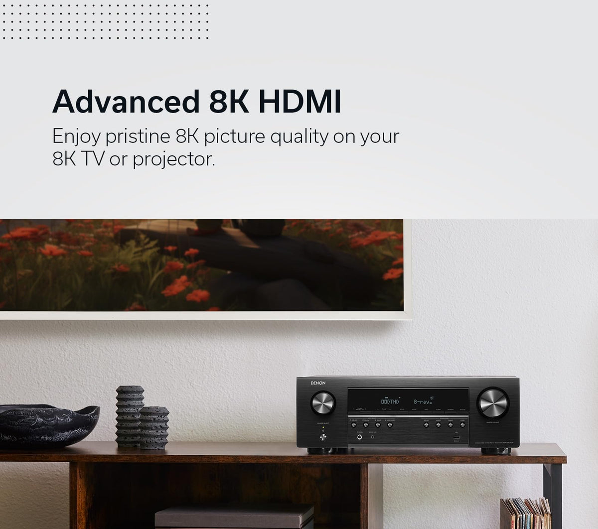 Denon AVR-S670H HDMI ARC/eARC connection for TV audio.