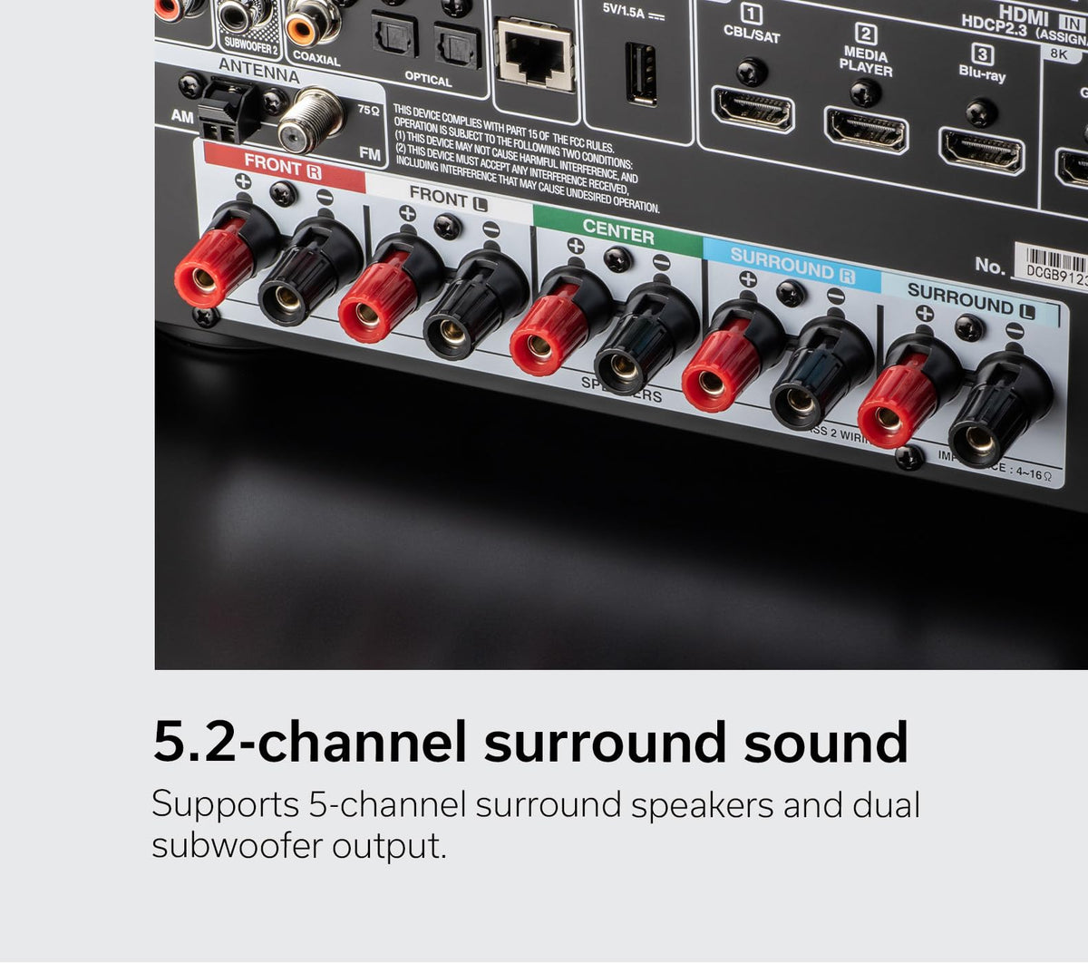 Denon AVR-S670H HEOS multi-room streaming for whole-home music.