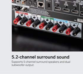 Denon AVR-S670H HEOS multi-room streaming for whole-home music.
