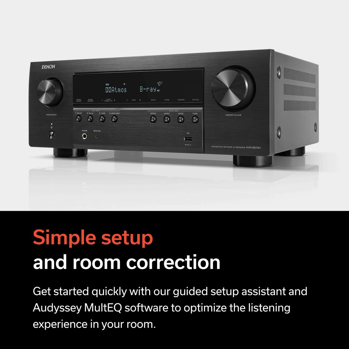 Denon AVR-S970H 8K pass-through at 60 Hz ideal for gaming