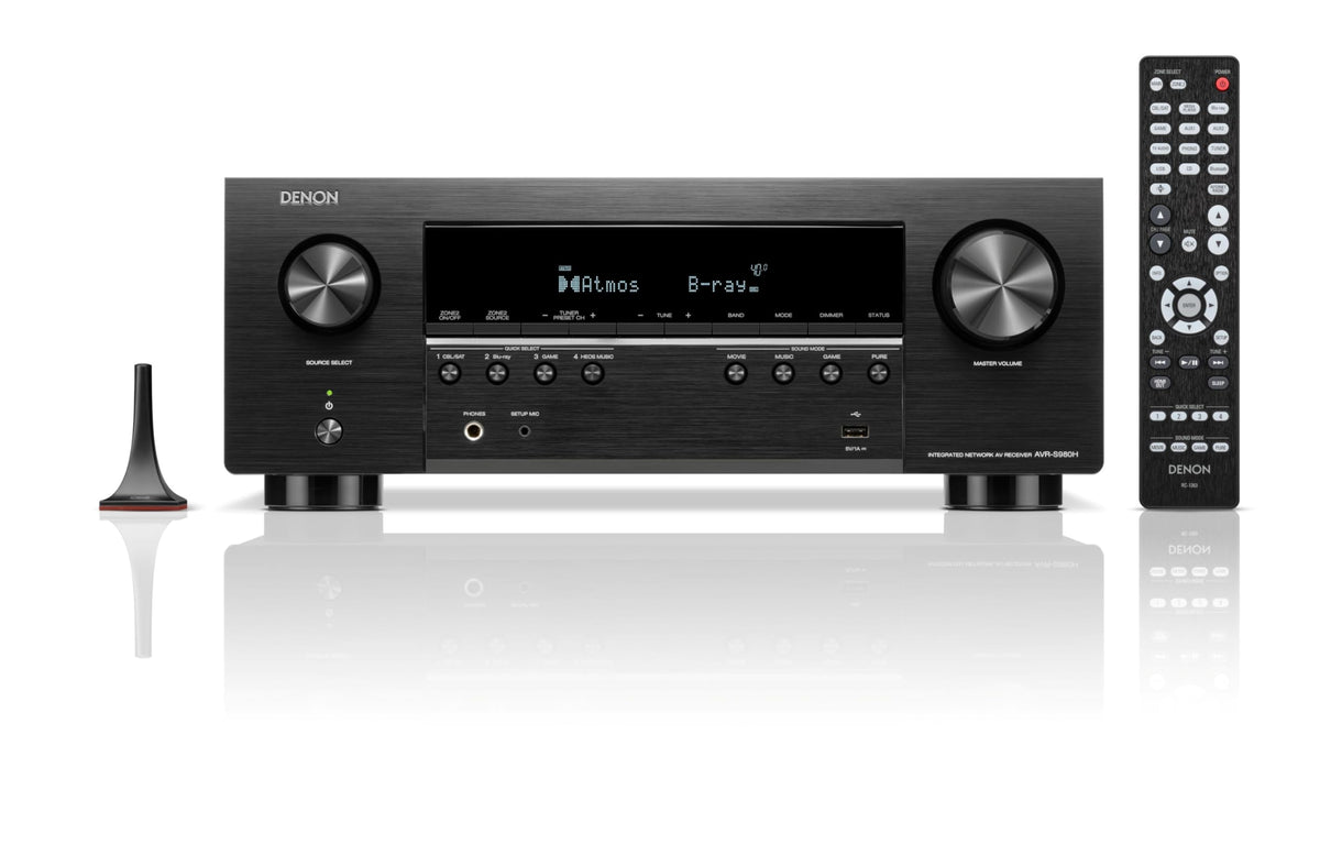 Denon AVR-S980H in a living room delivering immersive surround sound