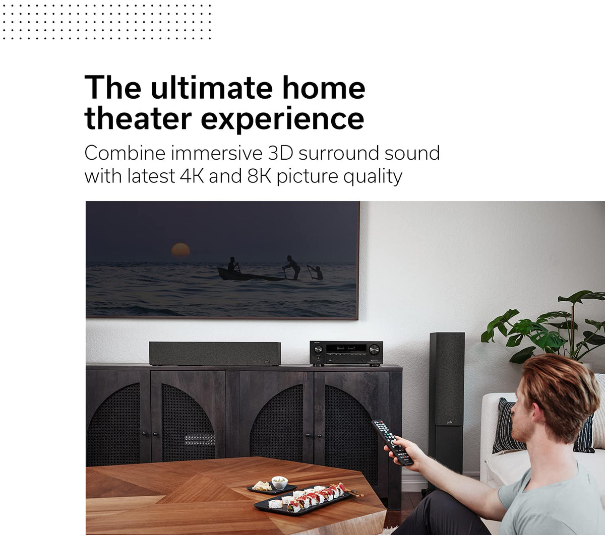 Denon AVR-X1700H 8K HDMI section highlights high bandwidth inputs.