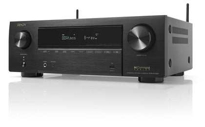 Denon AVR-X1700H front panel ready for quick setup and control.