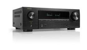 Denon AVR-X1800H 7.2-channel living room setup delivering immersive sound.