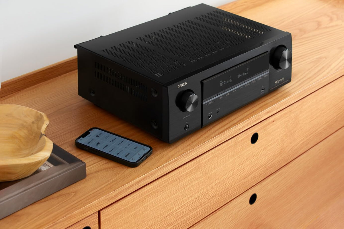 Denon AVR-X1800H AirPlay 2 integration for wireless playback.