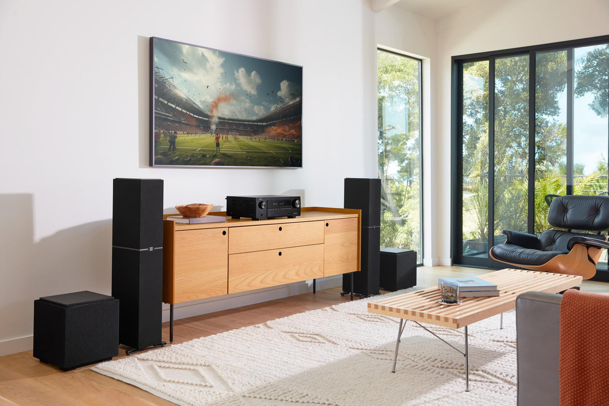 Denon AVR-X1800H Dolby Atmos setup for cinematic home theater.