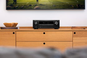 Denon AVR-X1800H HEOS multi-room streaming enables synchronized music.