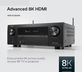 Back panel with HDMI and subwoofer connections for flexible 8K/60Hz setup