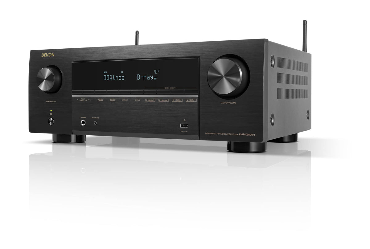 Denon AVR-X2800H front view for immersive surround sound setup