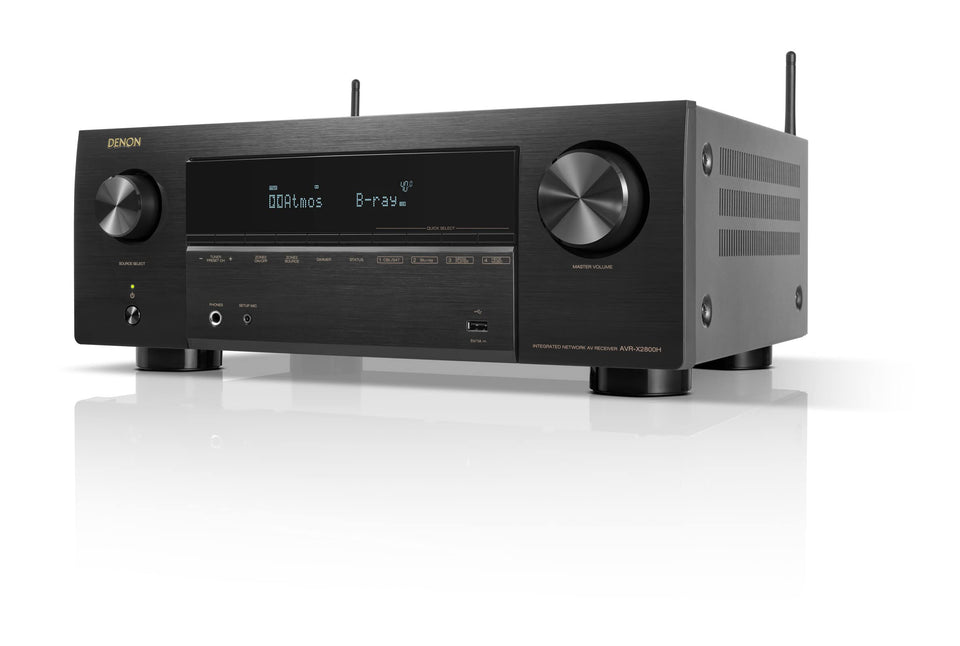 Denon AVR-X2800H front view for immersive surround sound setup