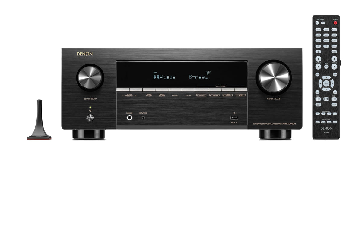 Denon AVR-X2900H front panel with clear controls for quick setup