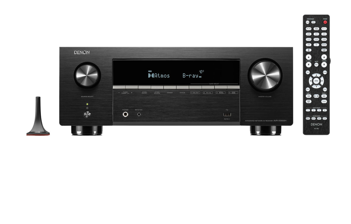 Denon AVR-X3900H front panel showcasing 9.4‑channel power for immersive sound