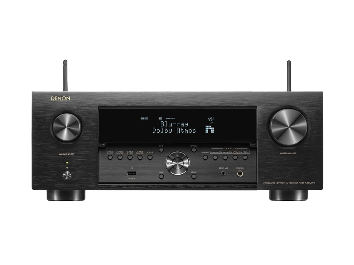 Denon AVR-X4800H back connectivity panel showing HDMI inputs for flexible wiring