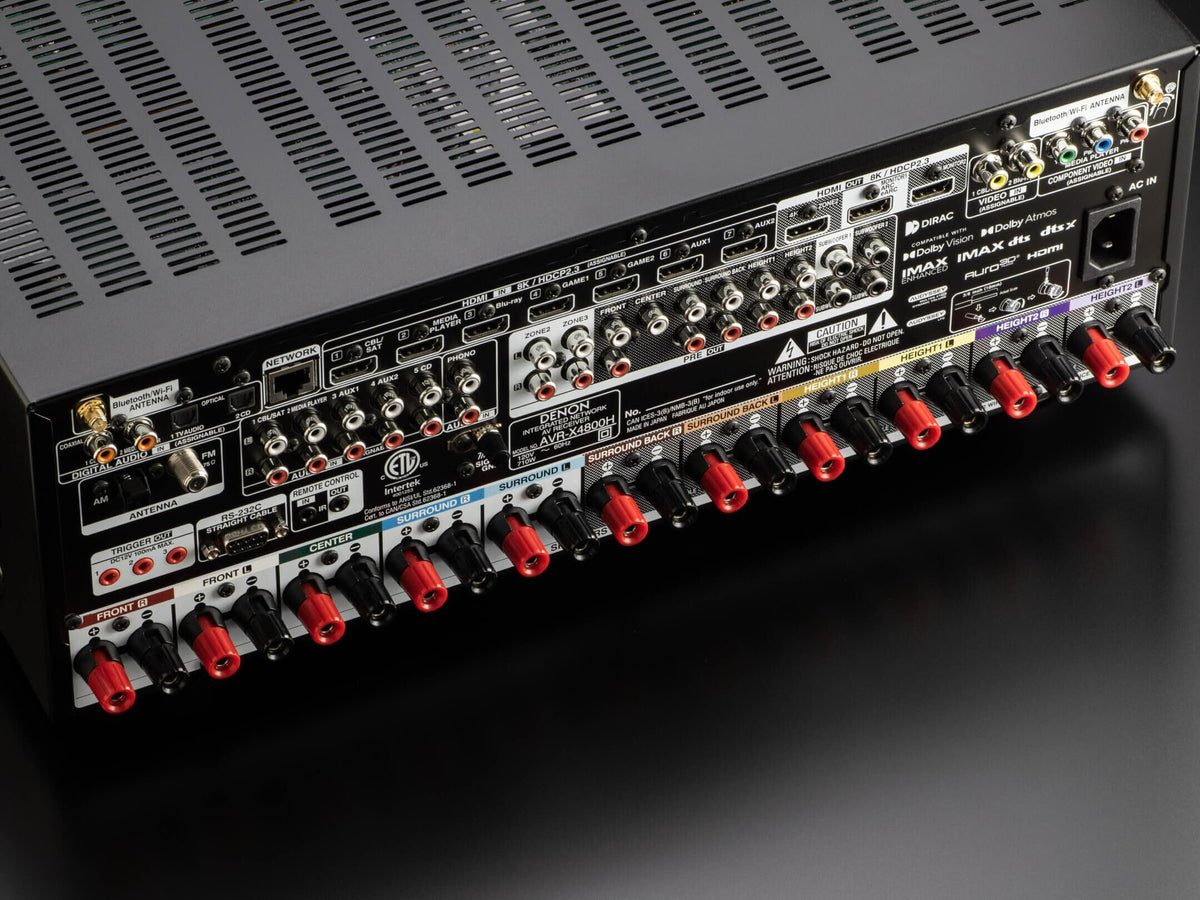 Denon AVR-X4800H four subwoofer outputs for precise bass management