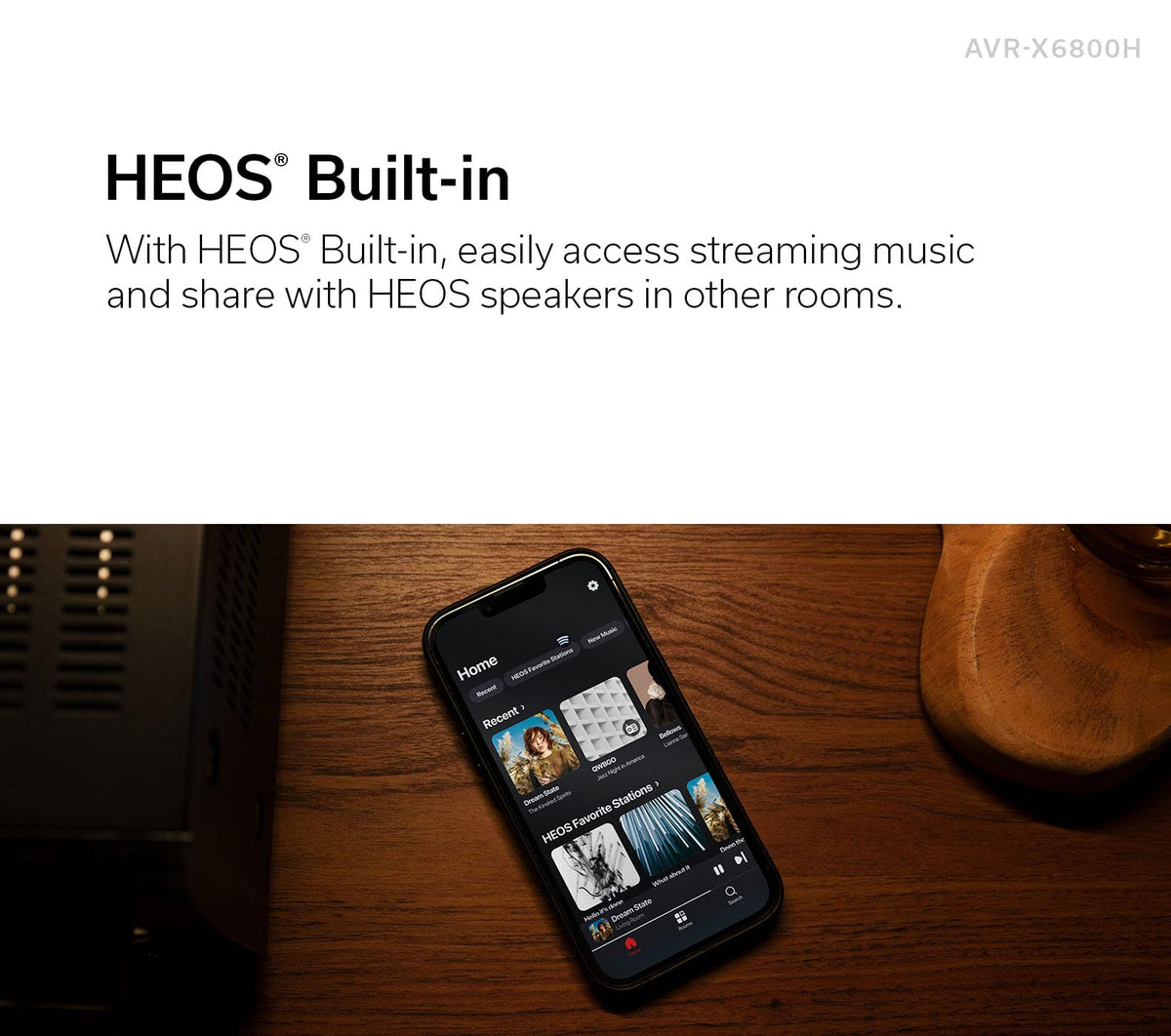 Denon AVR-X6800H 8K upscaling enhances content on all inputs.