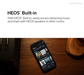 Denon AVR-X6800H 8K upscaling enhances content on all inputs.