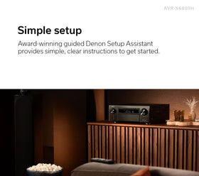 Denon AVR-X6800H passes Dolby Vision HDR and HDR10+ for vivid footage.