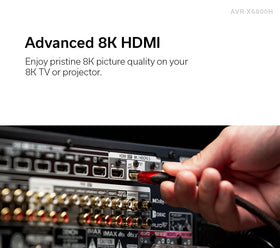 Denon AVR-X6800H with HEOS enables multi-room listening across the home.
