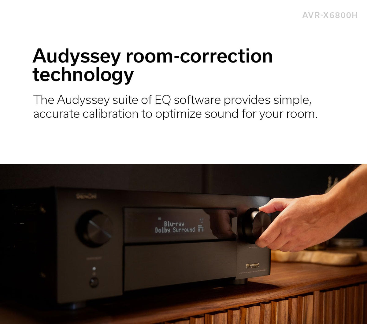 Denon AVR-X6800H on-screen setup guide assists quick integration.