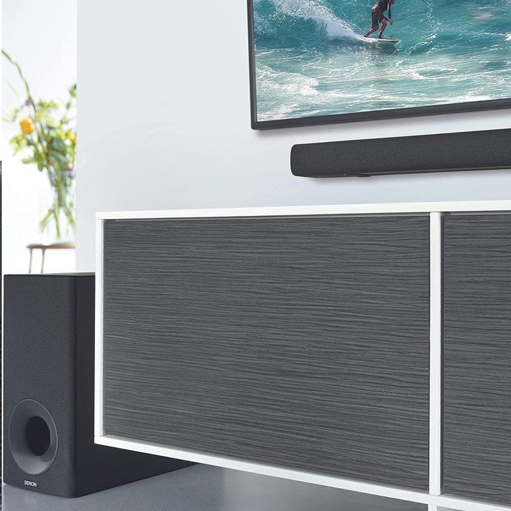 Low-profile design image emphasizes subtle height under your TV.